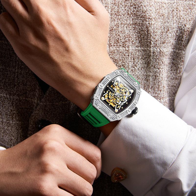Silicone Band Waterproof Mechanical Watch - WOMONA.COM