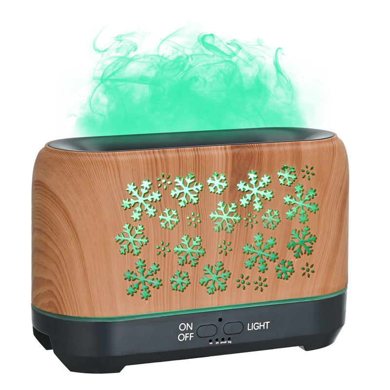 Christmas Snowflake Pattern Humidifier Household Colorful Aromatherapy - WOMONA.COM