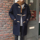 Wool Windbreaker Loose Coat For Young Men - WOMONA.COM