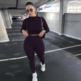 Slim Fitting Long Sleeved Sports Suit For Women - WOMONA.COM