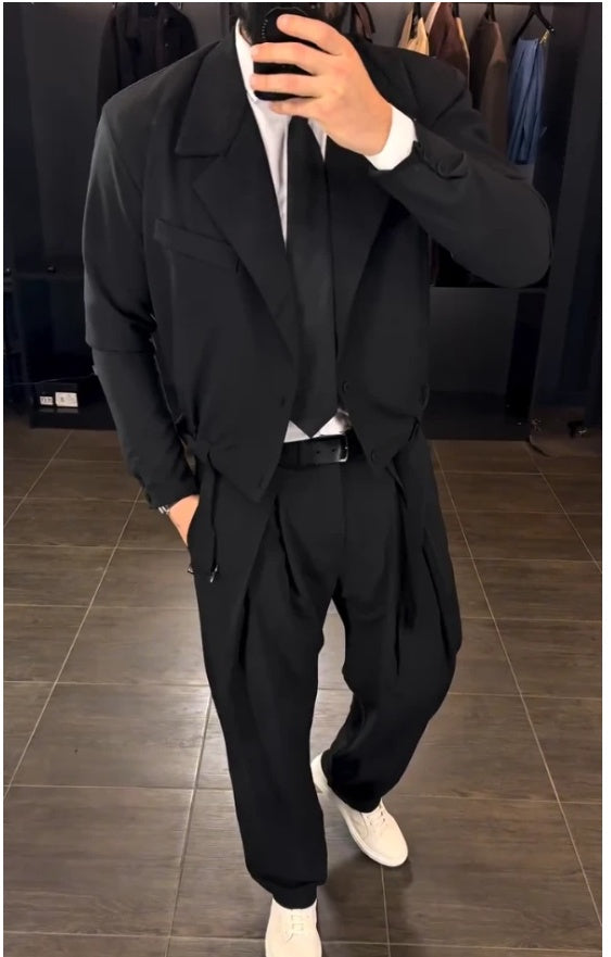 Men's Black Casual Suit – product image 1