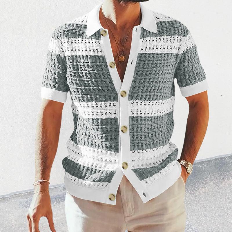 Summer Collar Shirts Men Casual Formal - WOMONA.COM