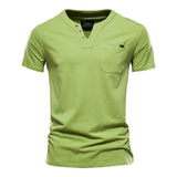 Sport T-Shirt Slim Cotton Pocket Herren