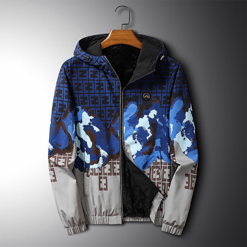 Men's Hooded Fleece-Lined Padded Coat