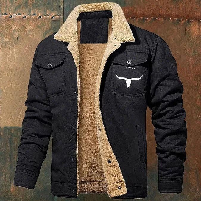 Men's Fleece-Lined Workwear Casual Jacket