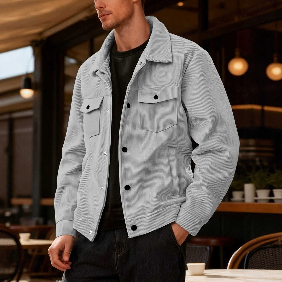 Men's Double-Pocket Corduroy Trucker Jacket - product view 1