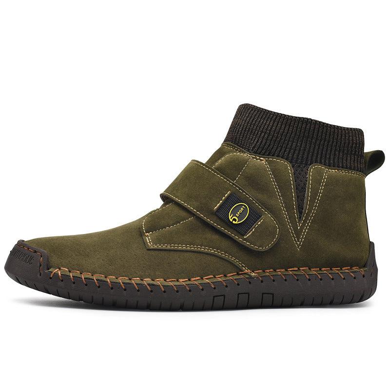 Velcro Shoes Men Ankle Boots - WOMONA.COM