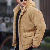 Autumn And Winter Men's Hooded Solid Color Coat