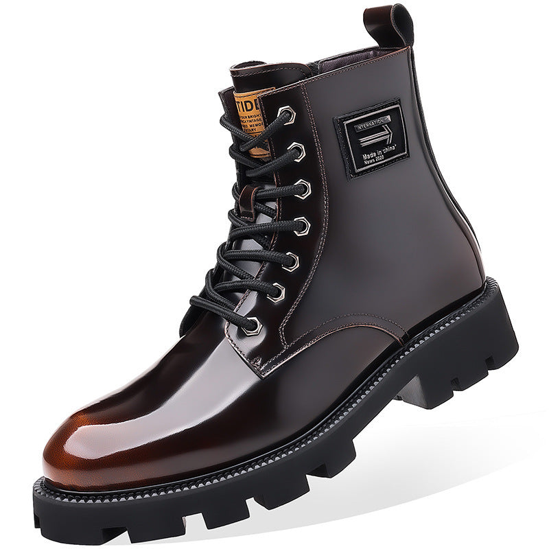 Men's High-top Soft Leather Mid-top Workwear Boots