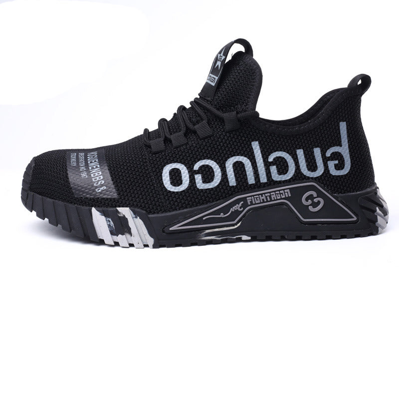 Letter Print Puncture Proof Sneakers - WOMONA.COM