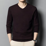 Business Low V-neck Men's Autumn Bottoming Shirt Inner Knitted Sweater