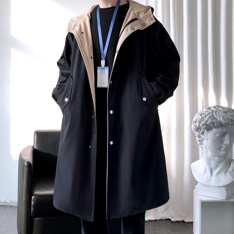 Men's British Style Coat Cloak Mid-length - WOMONA.COM