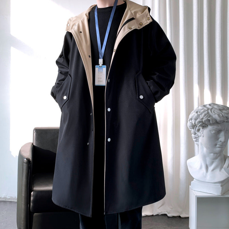 Men's British Style Coat Cloak Mid-length