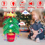 Dancing Christmas Toys Funny Tree Repeat Talking Electronic Plush Toys - WOMONA.COM