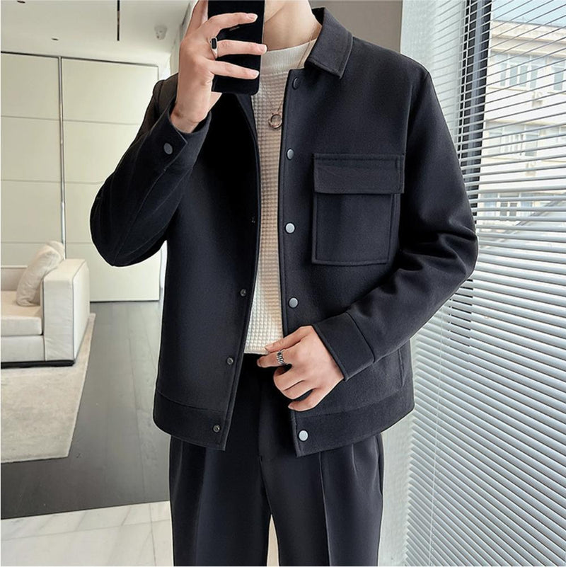 Premium Short Woolen Overcoat Coat