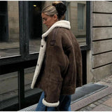 Autumn And Winter Lamb Wool Warm Coat