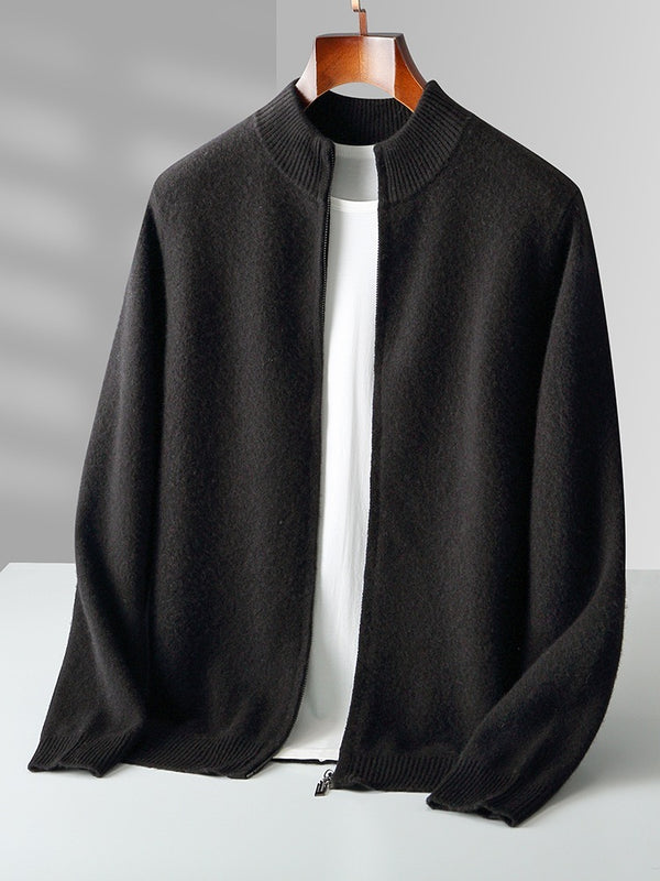 Thickening Stand Collar Cashmere Cardigan