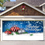 Christmas Background Hanging Cloth Garage Door Patch Holiday Party