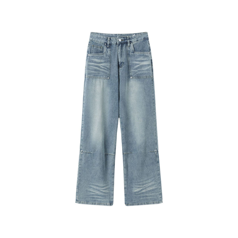 American Retro Street Design Jeans - WOMONA.COM