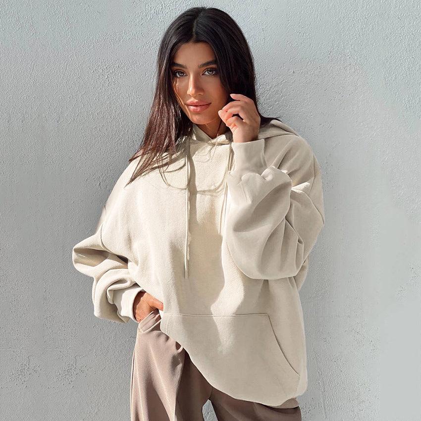 Versatile Sweater Plush Long Sleeve Blouse Women - WOMONA.COM