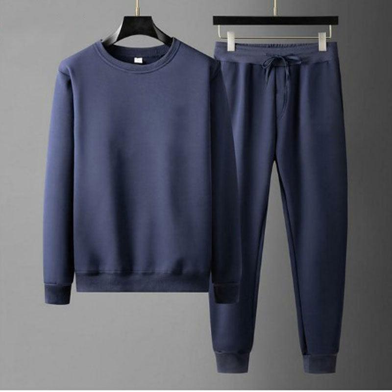 Round Neck Sweatshirt And Sweatpants Fashion Sports Men Suit - WOMONA.COM