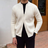 Round Neck Wool Jacket - WOMONA.COM