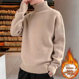 Turtleneck Sweater For Men Loose Velvet Thickened - WOMONA.COM