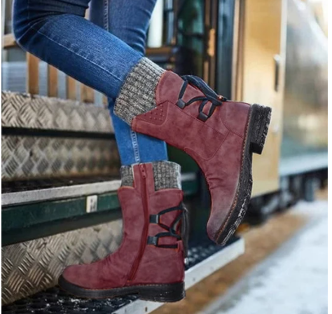 Women Winter Mid-Calf Snow Boots - WOMONA.COM