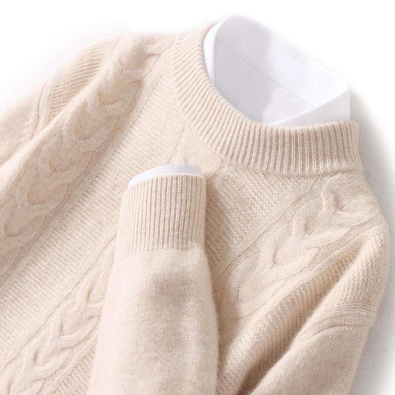 Men's Pure Wool Half Turtleneck Thickened Sweater