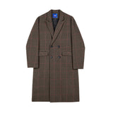 Woolen Plaid Medium Length Coat - WOMONA.COM