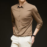 Business Formal Wear Autumn New Black Casual Shirt - WOMONA.COM