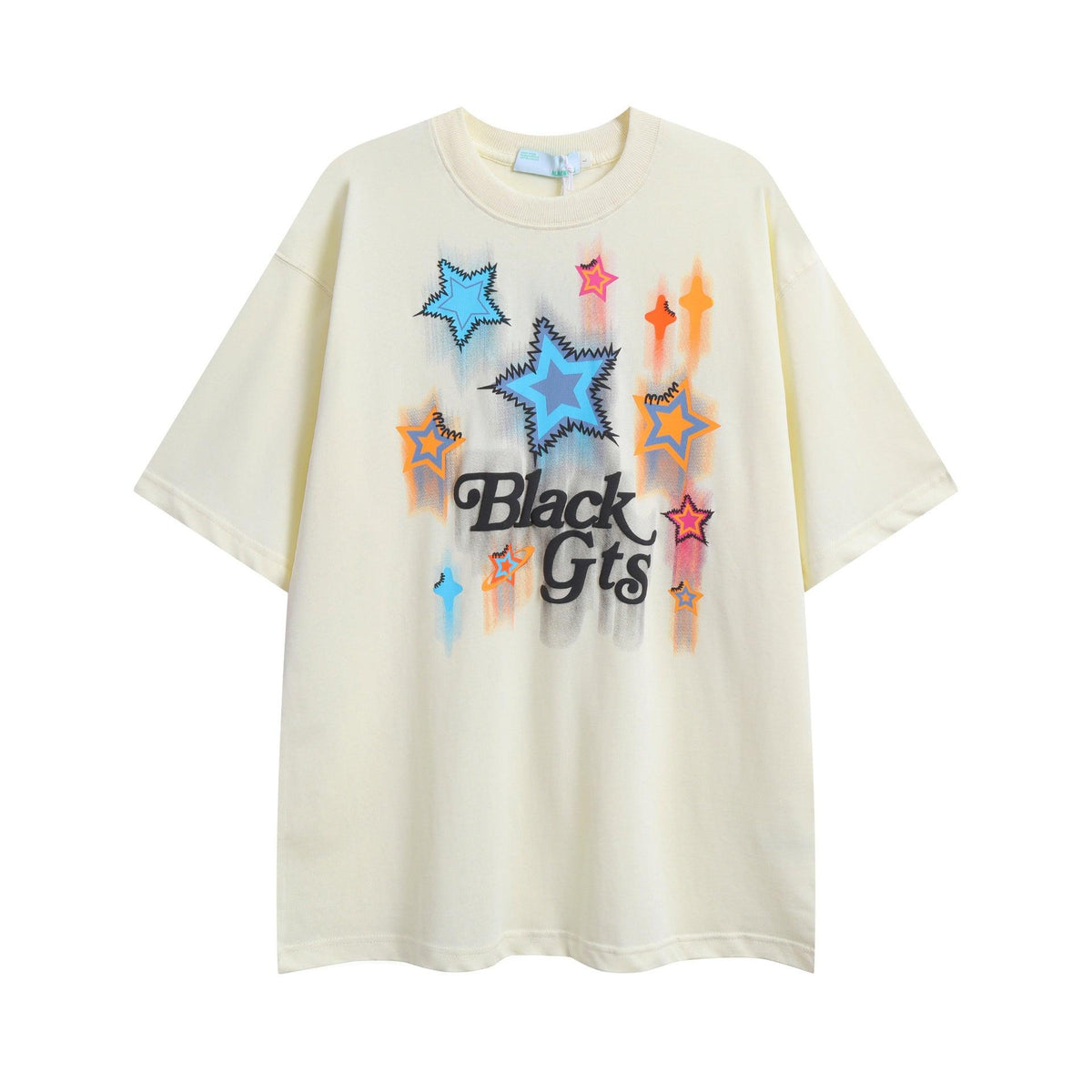 Printed Loose Star Letters T-shirt For Men - WOMONA.COM