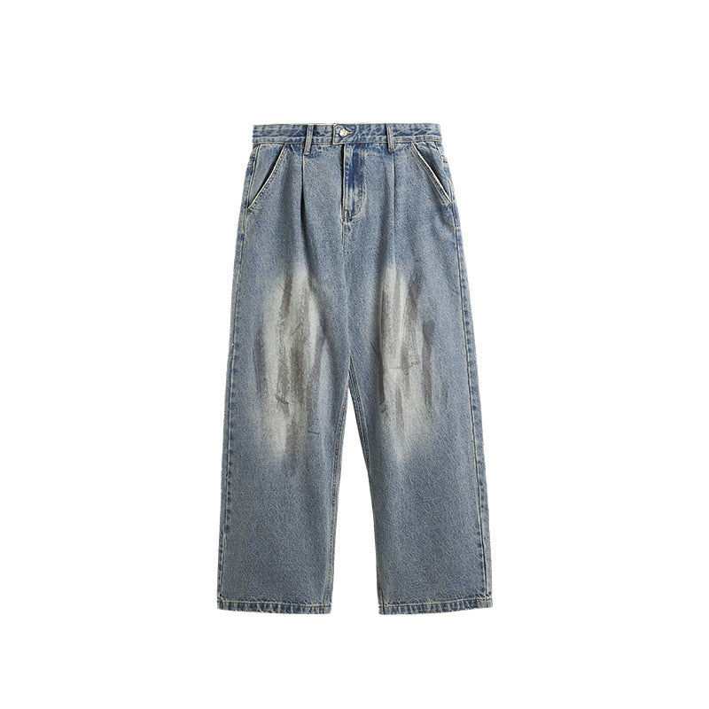 Brushed Distressed High Waist Jeans - WOMONA.COM