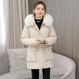 Waist Slimming Elegant Parka Cotton-padded Coat