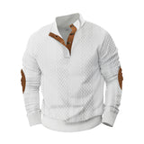 Men's Sweater Half Cardigan Jacquard