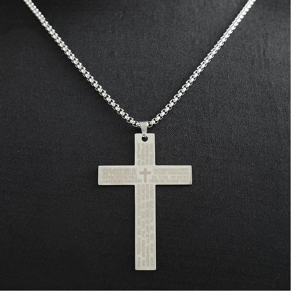 Cross Necklace Titanium Steel Men's Necklace - WOMONA.COM