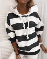 Women's Long-Sleeved Striped Thin Sweaters - WOMONA.COM