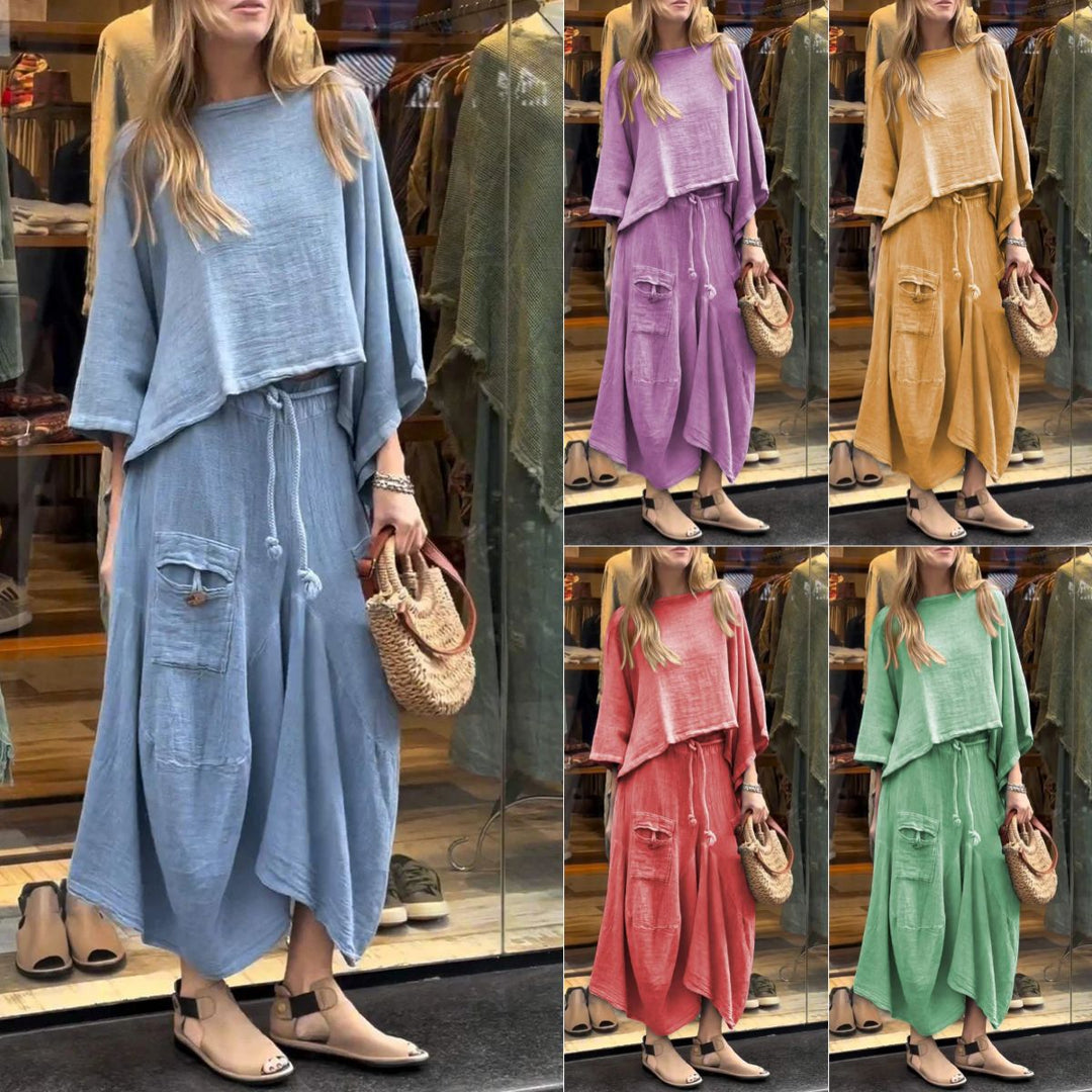 Women's relaxed long-sleeve two-piece set – product image 1