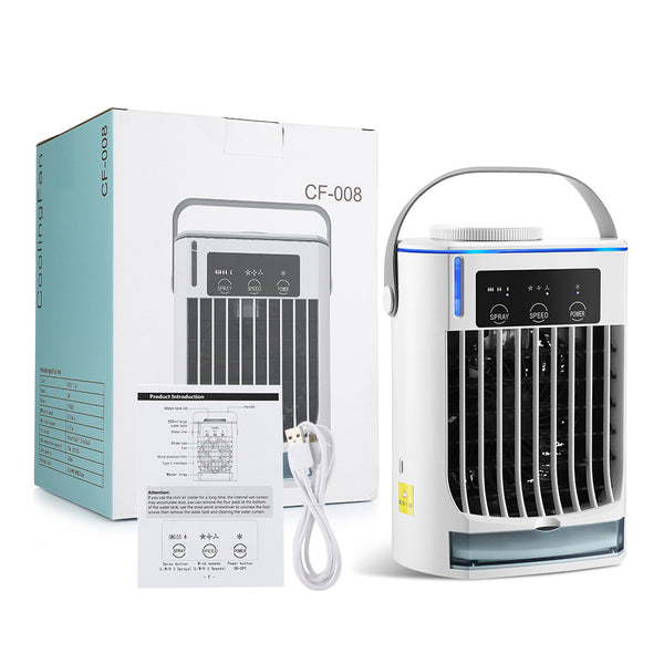 New Mini Air Cooler Household Humidification Spray Fan - WOMONA.COM
