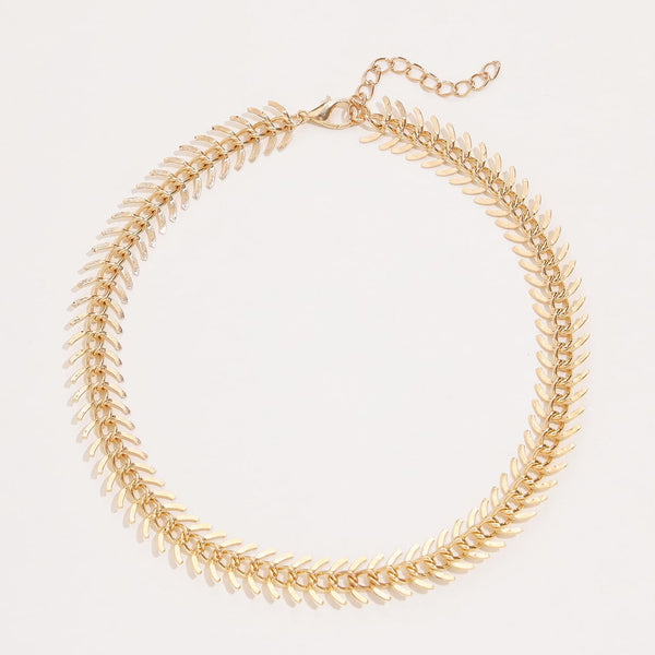 Fishbone Chain Short Necklace Clavicle Women's Necklace