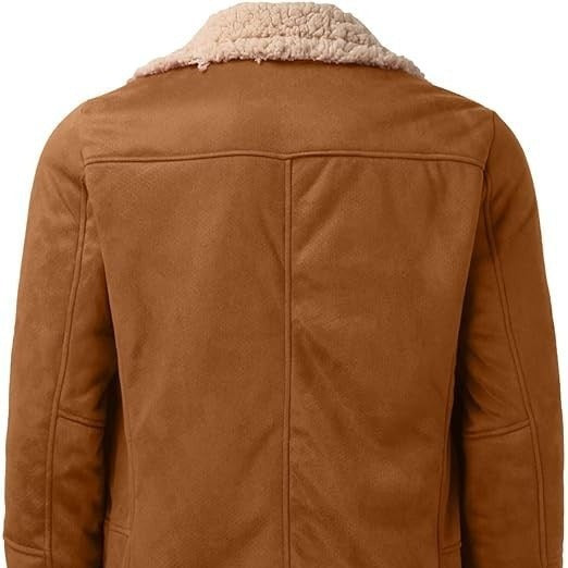 Chaqueta acolchada con forro polar integrado de piel para hombre