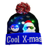 LED Christmas Hat Sweater Knitted Beanie Christmas