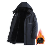 Men's Coat Winter Thick Cotton Clothing Removable Hat - WOMONA.COM