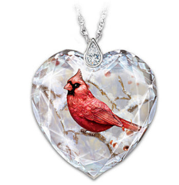 Crystal Pendant Bird Animal Necklace - WOMONA.COM