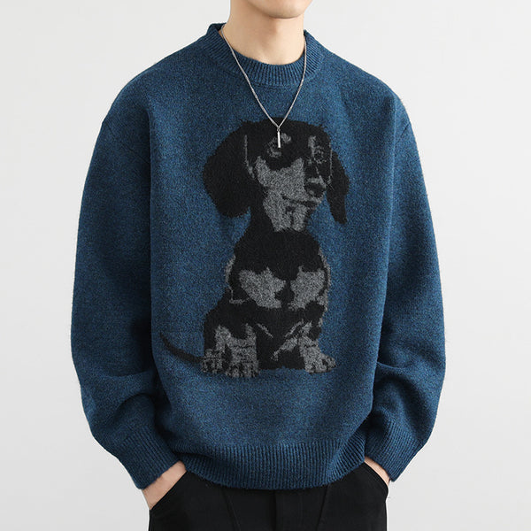 Cartoon Sweater Men's Winter Thicken Thermal