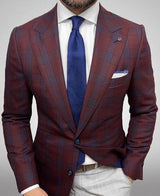 Men's Striped Blazer Casual Slim Fit - WOMONA.COM