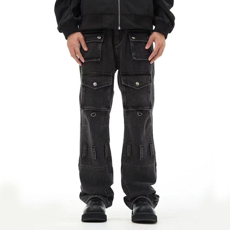 American Retro Multi-pocket Jeans For Men And Women - WOMONA.COM