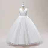 Leisure Versatile Wedding Dress Satin Mesh Girl - WOMONA.COM