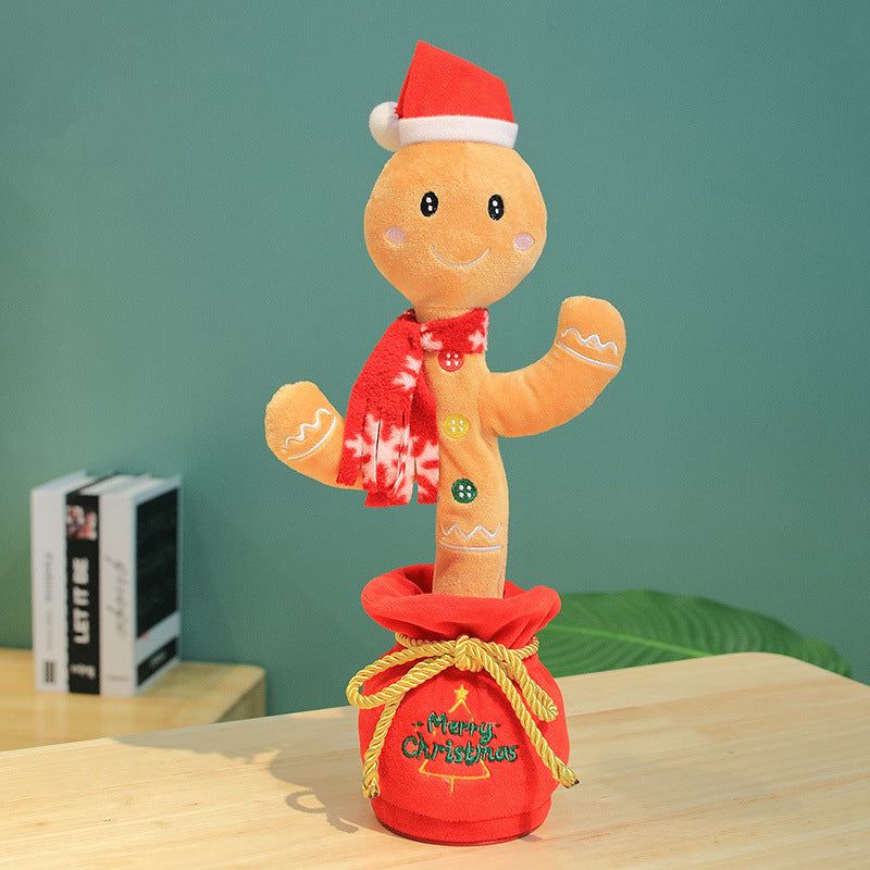 Dancing Christmas Toys Funny Tree Repeat Talking Electronic Plush Toys - WOMONA.COM