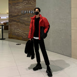 Contrast Color Bread Jacket Warm Loose Korean Coat - WOMONA.COM